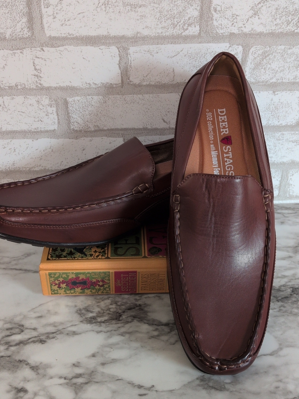 Men’s Brown Deer Stags Everest Slip On Shoes 902 Collection Memory Foam Sz. 13 M